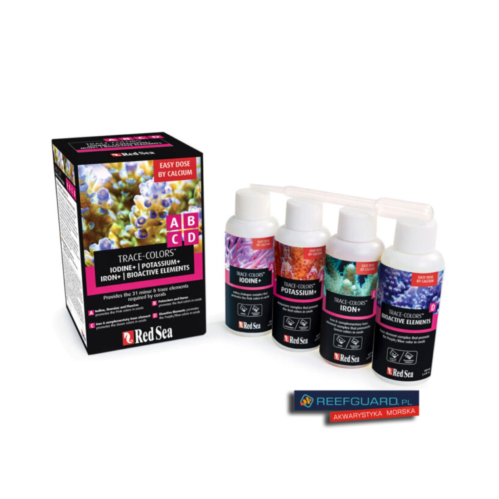 RED SEA Trace Colors Starter Kit  A,B,C&D 4x100ml